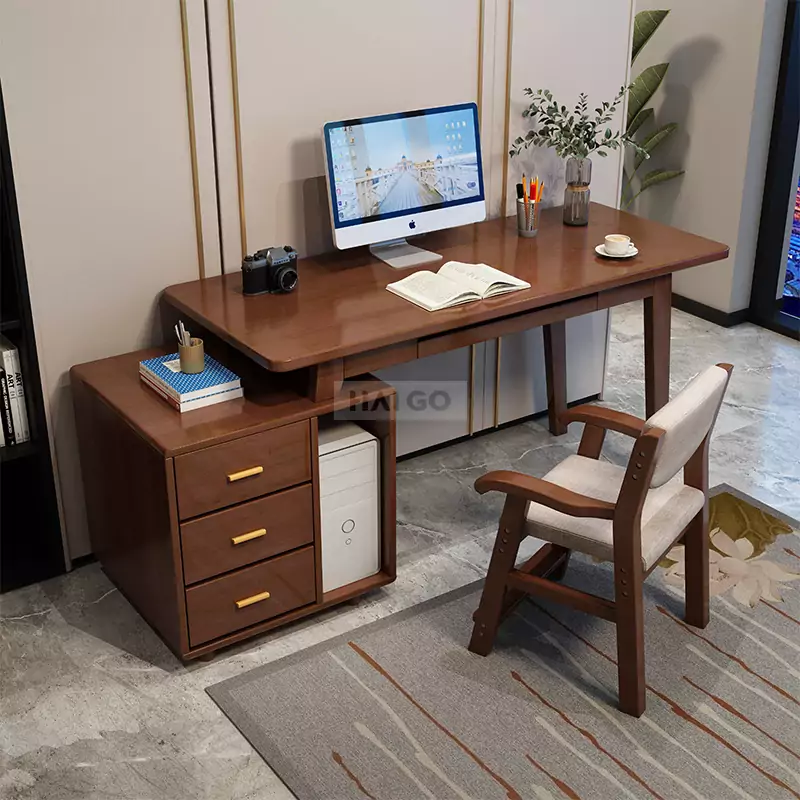 Bàn Máy Tính Đa Năng Gỗ Tự Nhiên Haigo BGT142