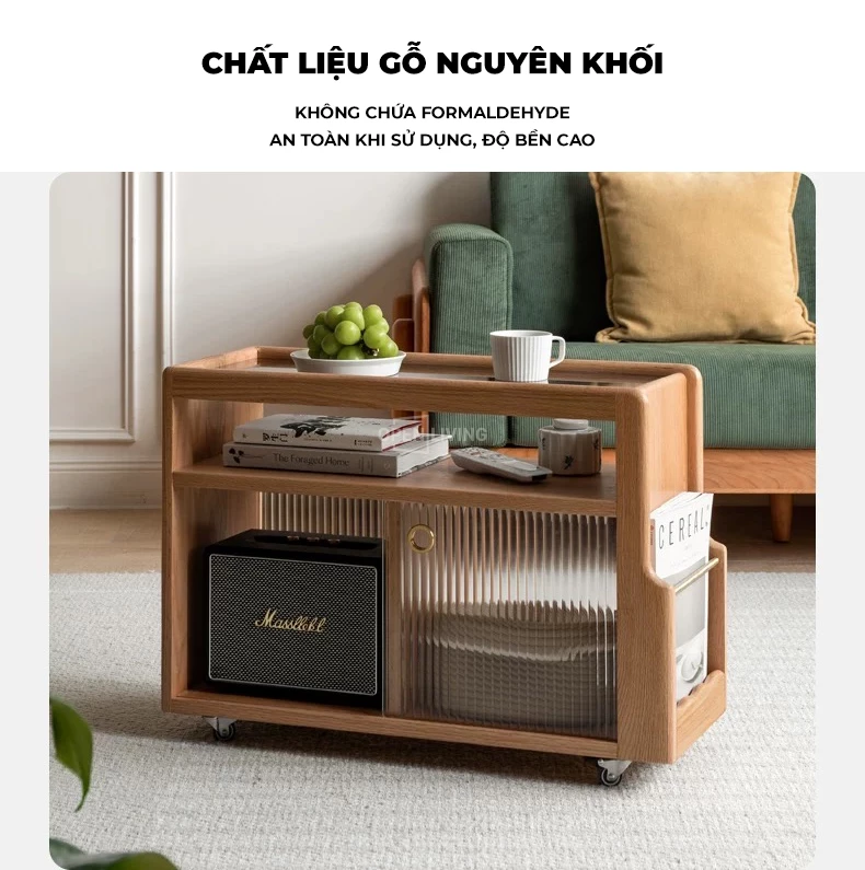 Bàn phụ cạnh sofa gỗ tự nhiên OpenLiving OPK204 – dòng Mono mới, thiết kế di động linh hoạt, phù hợp sử dụng trong phòng khách, phòng ăn, phòng ngủ. Chất liệu gỗ tự nhiên cao cấp, bền chắc, mang lại tiện ích và sự tinh tế cho không gian sống hiện đại.