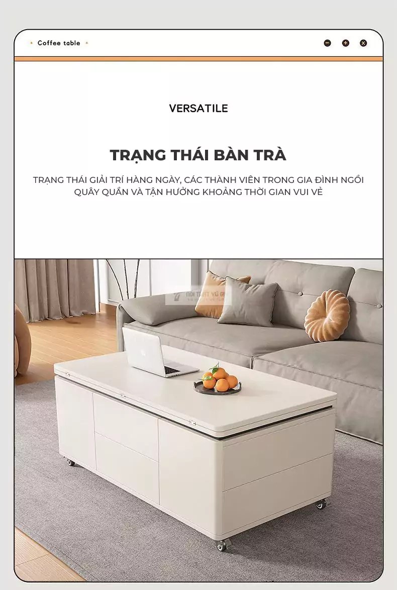 trạng thái bàn trà của Bàn thông minh đa năng thiết kế hiện đại KC13