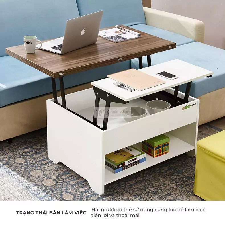 trạng thái bàn làm việc của Bàn thông minh thiết kế nâng hạ hiện đại KC12