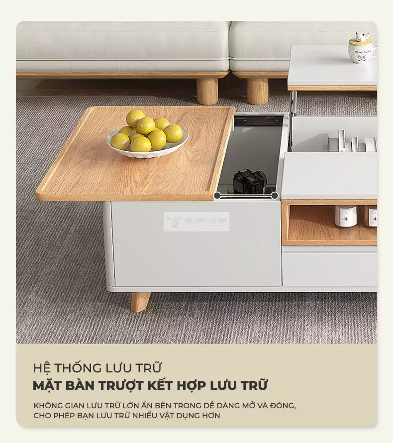 lưu trữ tiện lợi với Bàn thông minh thiết kế nhỏ gọn KC19