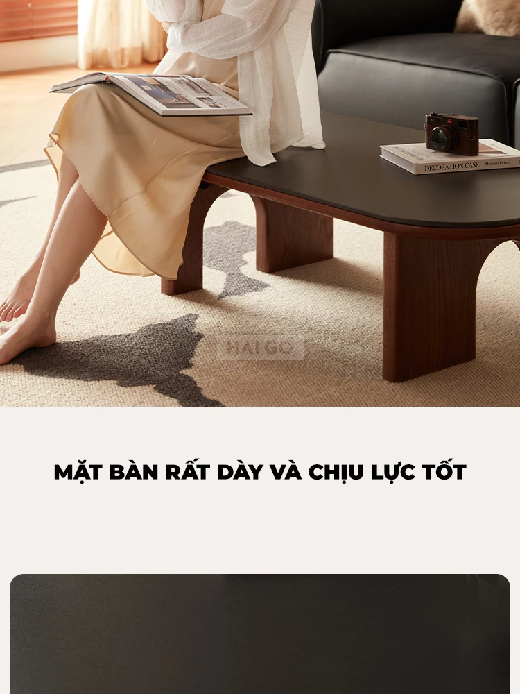 Bàn Trà Gỗ Tự Nhiên Phòng Khách Haigo BT345