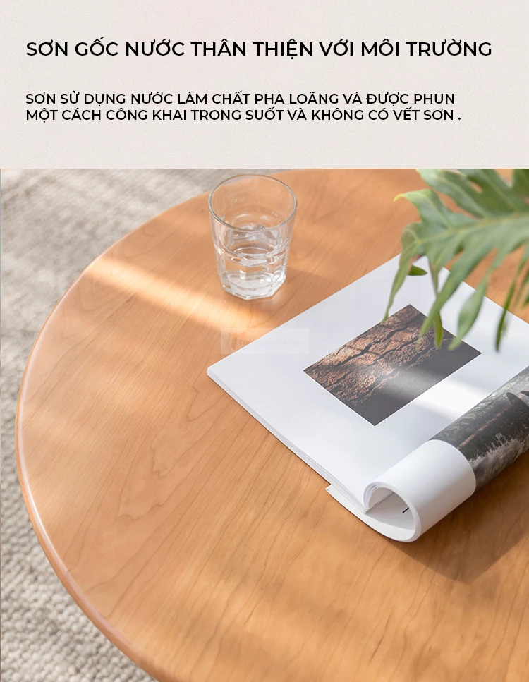 Bàn Trà Tròn Để Cạnh Sofa Bo Tròn Hiện Đại Haigo BT335