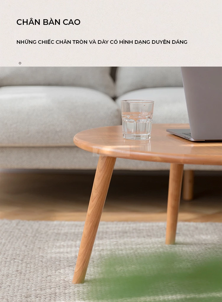 Bàn Trà Tròn Để Cạnh Sofa Bo Tròn Hiện Đại Haigo BT335