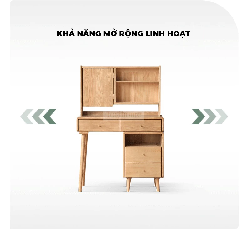 Bàn Trang Điểm Gỗ Tự Nhiên Cao Cấp Togismart TDM152 mang thiết kế hiện đại, sang trọng, phù hợp không gian phòng ngủ tinh tế. Chất liệu gỗ tự nhiên bền chắc, chống cong vênh, kết hợp gương và ngăn kéo tiện lợi, giúp bạn sắp xếp đồ gọn gàng và tạo điểm nhấn đẳng cấp cho căn phòng.