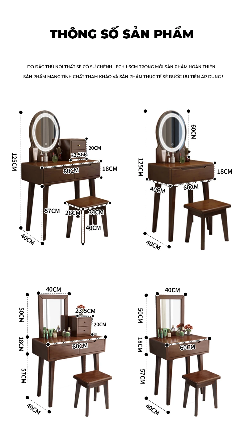 Bàn trang điểm gỗ tự nhiên phong cách tân cổ điển OpenLiving OTĐ 022 kết hợp sự sang trọng và cổ điển. Chất liệu gỗ tự nhiên bền bỉ, thiết kế tinh tế, mang đến không gian trang điểm đẳng cấp và thanh lịch. Lựa chọn hoàn hảo để nâng tầm phòng ngủ của bạn.