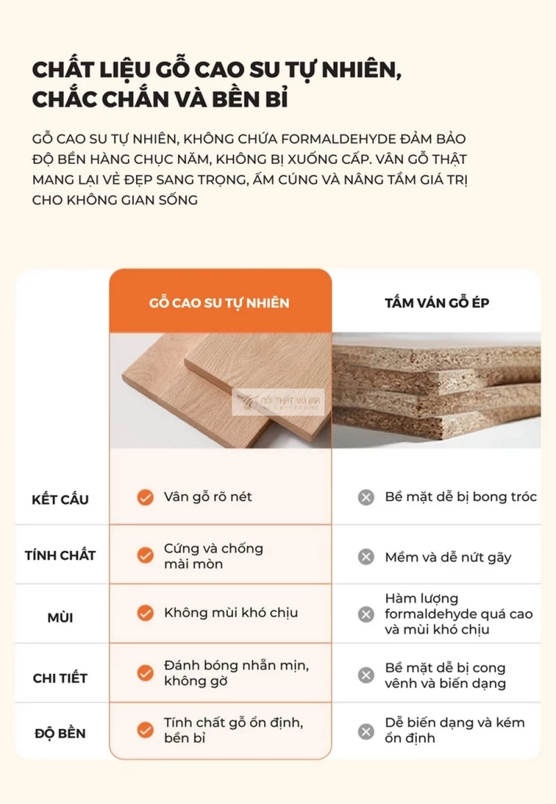 ưu điểm chất liệu của Bàn trang điểm gỗ tự nhiên thiết kế thông minh, hiện đại BR176