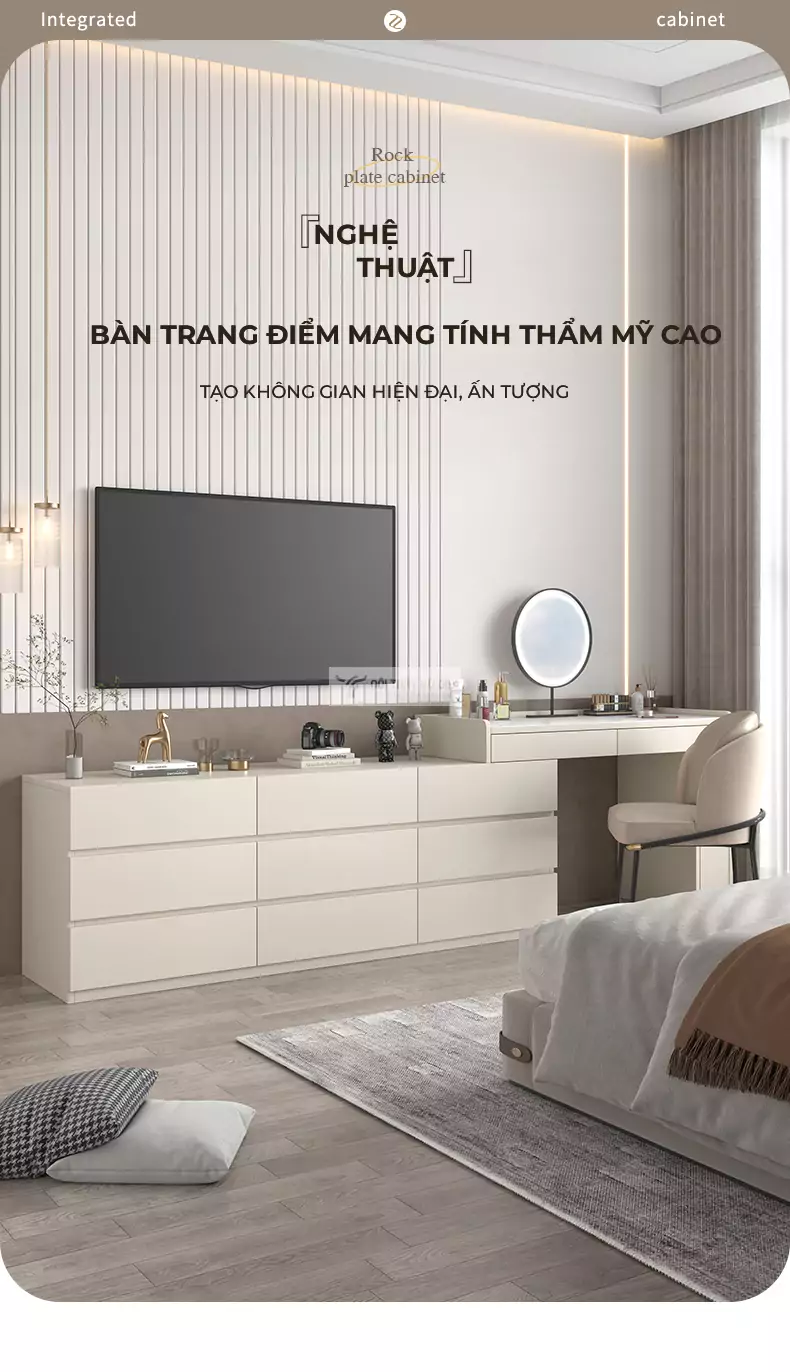 Bàn trang điểm kết hợp tủ ngăn kéo tiện lợi BR94