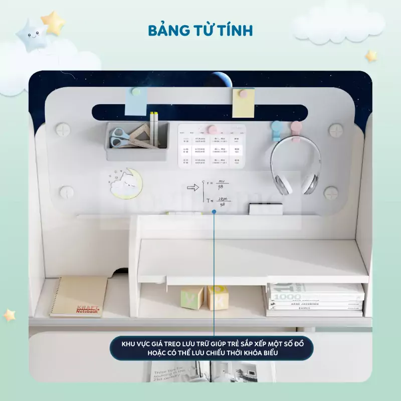 Bộ Bàn Học Thông Minh TOGI Smart T202 với công nghệ ergonomic tiên tiến, mỗi chi tiết của bàn ghế được thiết kế để hỗ trợ vững chắc cho cơ thể, tạo ra một trải nghiệm học tập thoải mái và tiện ích.