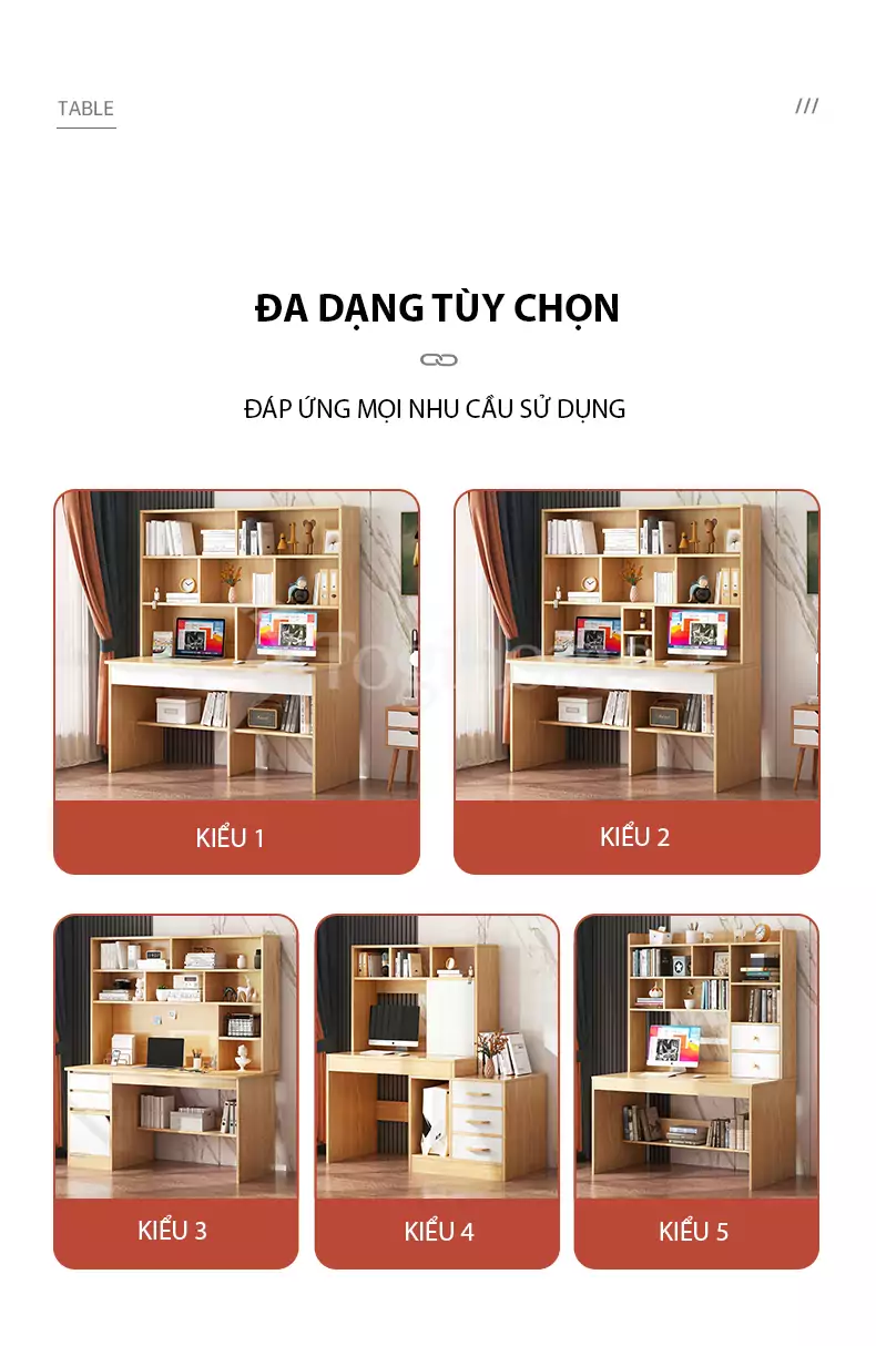 bàn học sinh kd007 với tùy chọn đa dạng