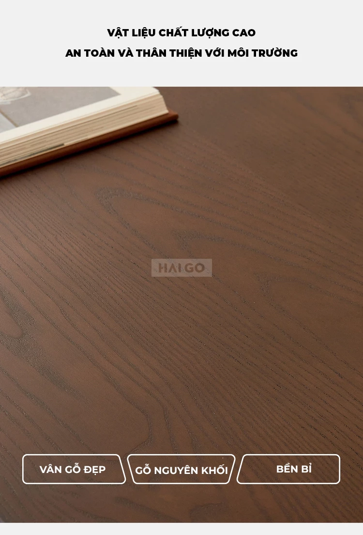 Bộ Bàn Ăn Gỗ Tự Nhiên Kết Hợp Mặt Đá 12mm Cao Cấp Haigo BA362