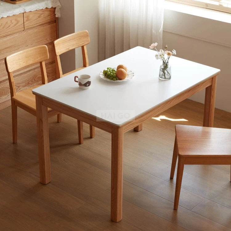 Bộ Bàn Ăn Kết Hợp Mặt Đá Tự Nhiên Cao Cấp Haigo BA357