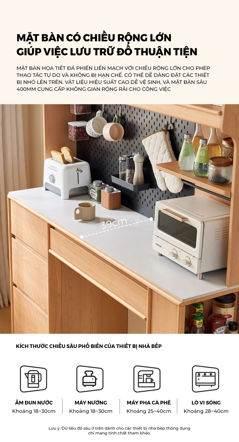 Bộ Bàn Ăn Mặt Đá Tự Nhiên Kết Hợp Tủ Bếp Đa Năng Haigo KC399