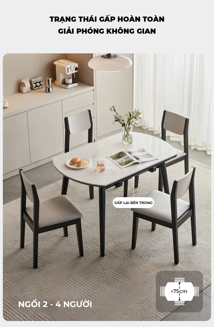 Bộ Bàn Ăn Thông Minh Kết Hợp Mặt Nhựa Cao Cấp Haigo BA359