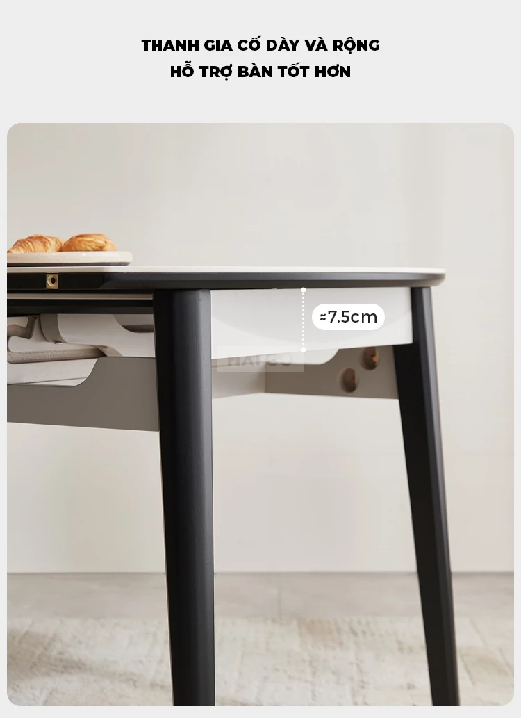 Bộ Bàn Ăn Thông Minh Kết Hợp Mặt Nhựa Cao Cấp Haigo BA359
