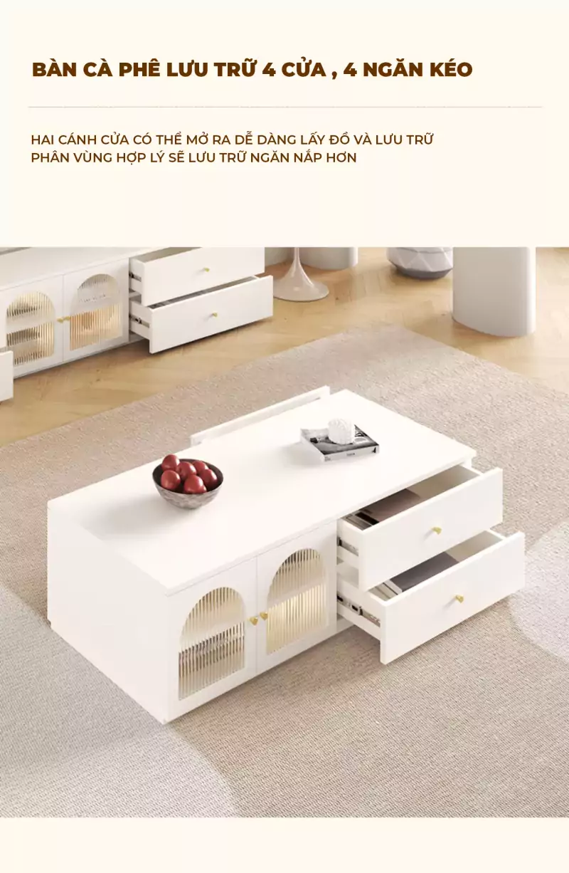 Bộ Kệ Tivi Phòng Khách Sang Trọng Haigo KTV168