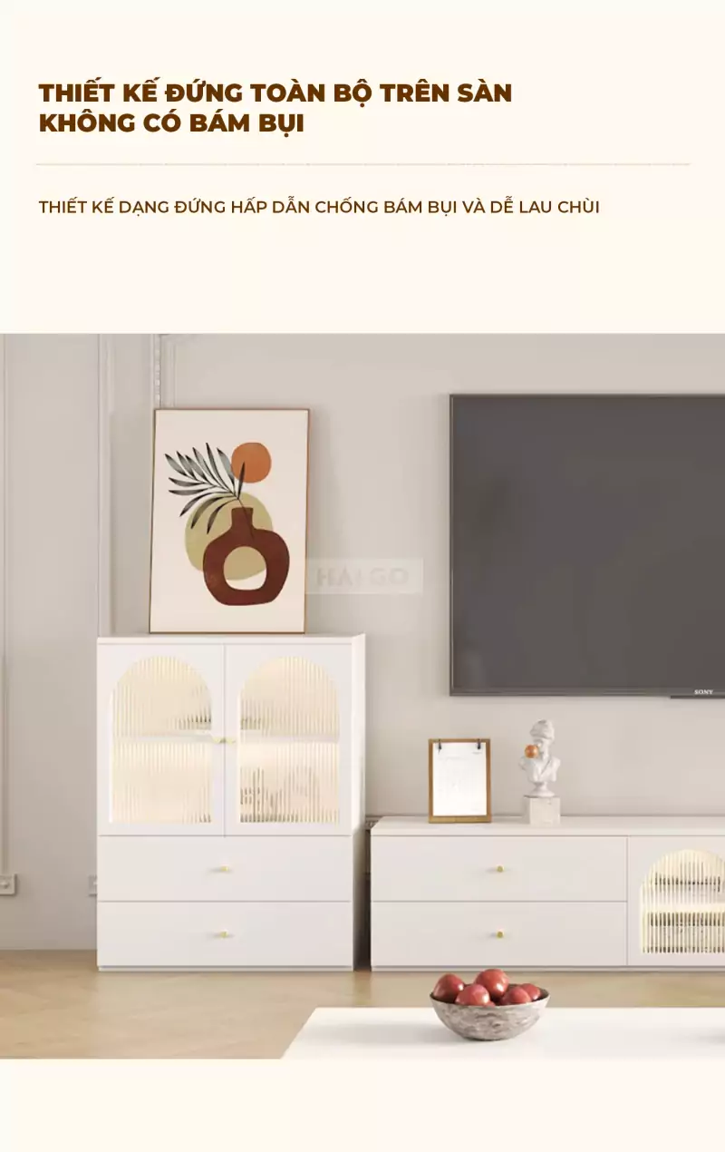 Bộ Kệ Tivi Phòng Khách Sang Trọng Haigo KTV168