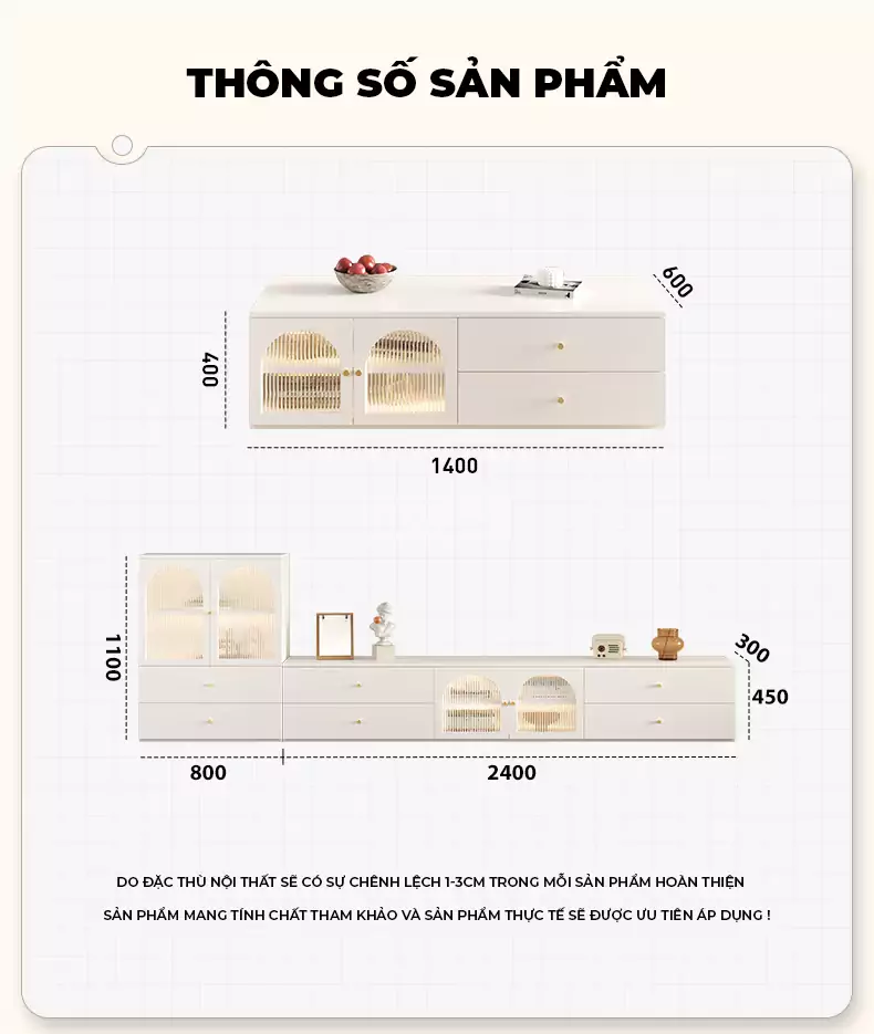 Bộ Kệ Tivi Phòng Khách Sang Trọng Haigo KTV168