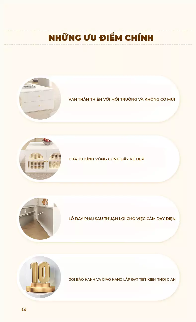 Bộ Kệ Tivi Phòng Khách Sang Trọng Haigo KTV168