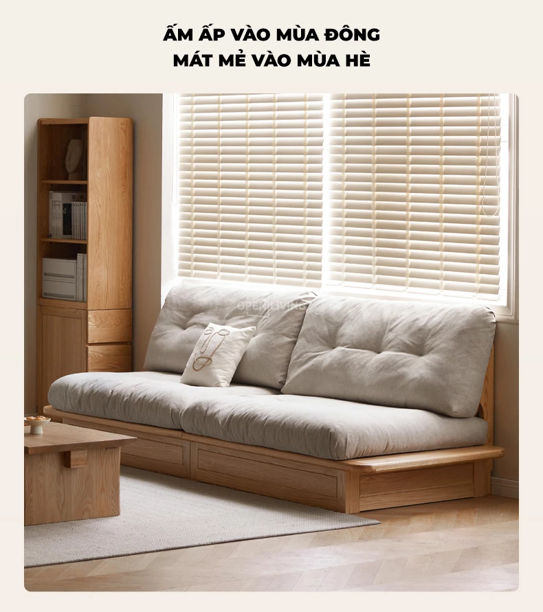 Bộ sản phẩm phòng khách Almond OpenLiving OPK300 – thiết kế tươi sáng, hiện đại, sử dụng chất liệu gỗ tự nhiên cao cấp. Sản phẩm mang đến sự thanh lịch và tinh tế, phù hợp với mọi không gian sống, tạo nên điểm nhấn sang trọng và ấm cúng cho phòng khách của bạn.