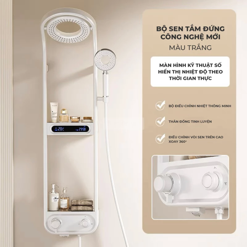 Bộ sen cây vòi tắm thông minh Togismart ST103 thiết kế hiện đại, chất liệu đồng mạ cao cấp chống gỉ, bền bỉ. Tích hợp chế độ nước mạnh - nhẹ linh hoạt, dễ sử dụng. Phù hợp mọi không gian phòng tắm. Dễ lắp đặt, bảo hành chính hãng, giao hàng toàn quốc.