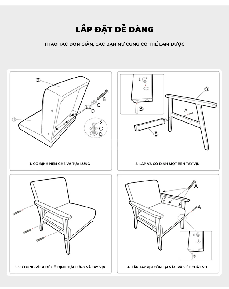 Bộ Sofa Phòng Khách Gỗ Tự Nhiên Sang Trọng Haigo SOF364