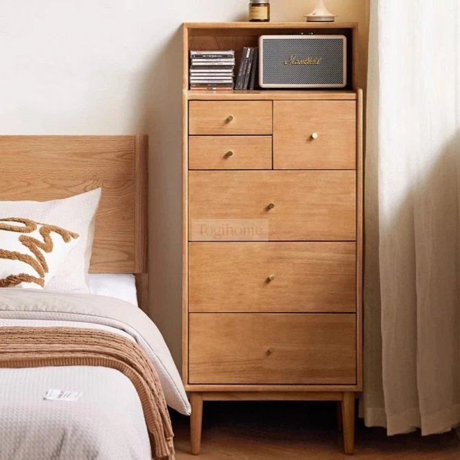 Bộ Sưu Tập Phòng Ngủ Rustic Haven 017 với thiết kế tủ ngăn kéo đứng cao cấp.