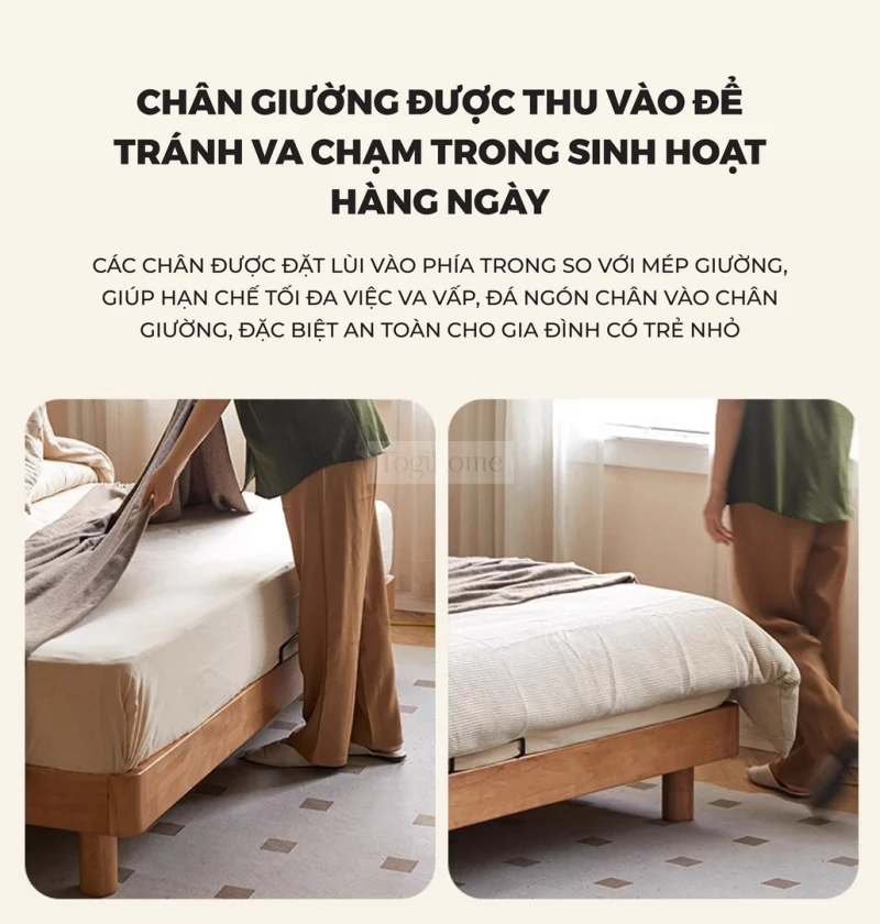 Bộ Sưu Tập Phòng Ngủ Rustic Haven 017 với giường thiết kế cao cấp.