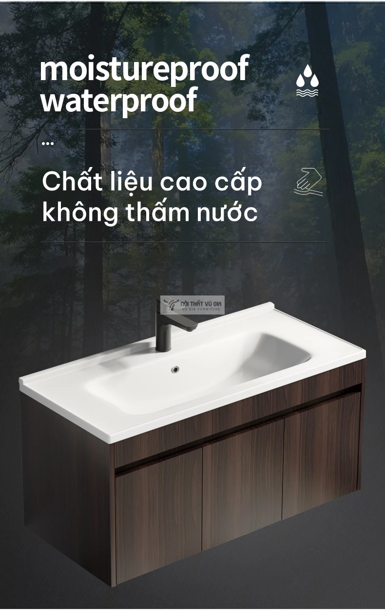 Bộ tủ chậu lavabo phòng tắm đa năng BT13 sử dụng chất liệu cao cấp