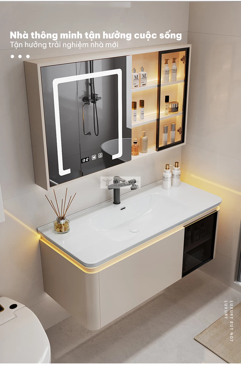 thiết kế nâng cấp hiện đại của Bộ tủ chậu lavabo phòng tắm hiện đại BT21