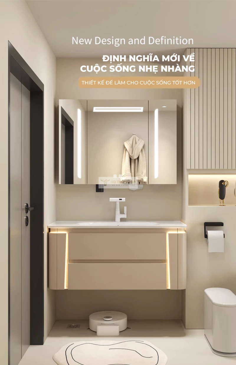 Bộ tủ chậu lavabo phòng tắm sang trọng BT32