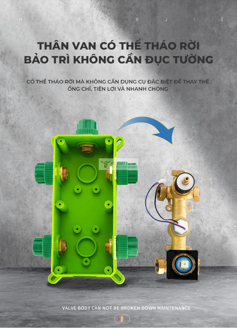 thiết kế thông minh của Bộ vòi sen tắm âm tường hiện đại BT28