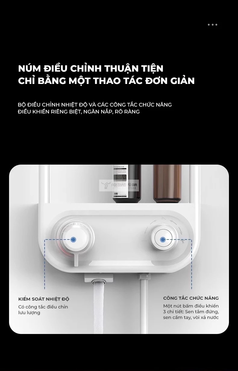 hệ thống nút điều chỉnh của Bộ vòi sen tắm thiết kế hiện đại BT27