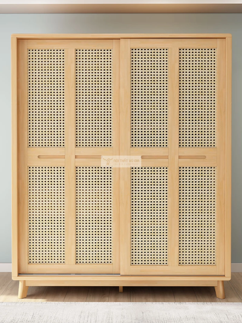 tủ quần áo Combo phòng ngủ gỗ tự nhiên hiện đại BR162