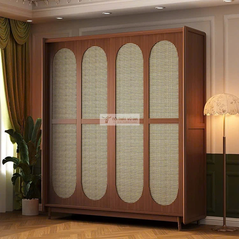 tủ quần áo của Combo phòng ngủ gỗ tự nhiên thanh lịch, sang trọng BR161