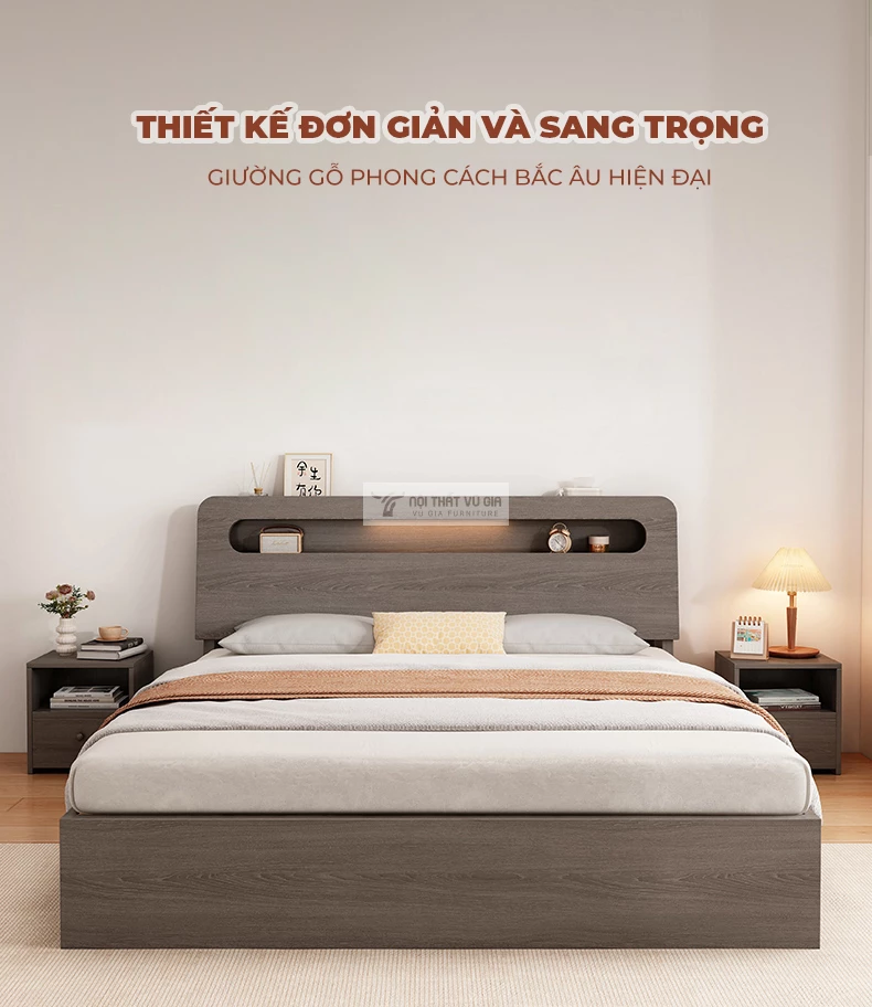 giường ngủ Combo phòng ngủ phong cách hiện đại, thiết kế thông minh BR163