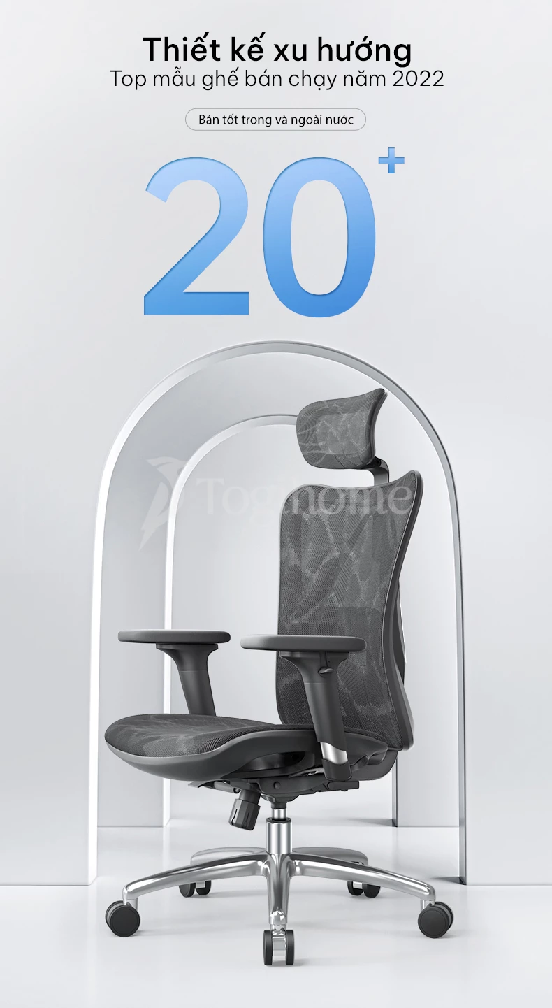 ghế văn phòng công thái học gh005 với thiết kế thịnh hành