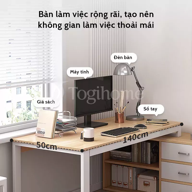 Bàn nhân viên chữ L BVP25 mặt bàn rộng rãi