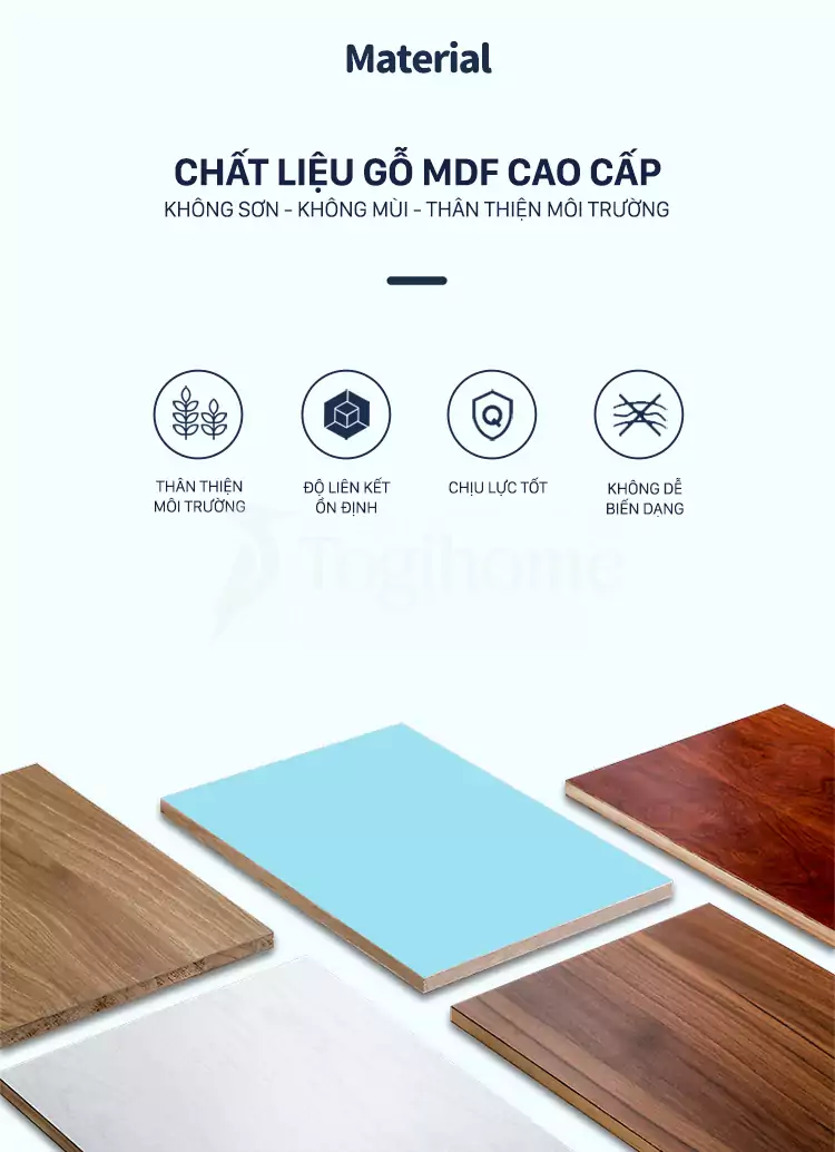 Chất liệu Combo bộ giường tầng trẻ em kết hợp tủ GTE012  và cầu thang hộp đa năng, thuận tiện, chất liệu gỗ MDF cao cấp