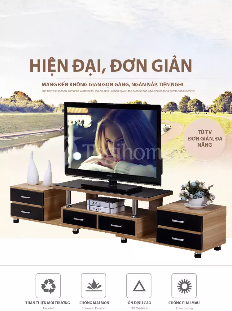 Kệ tủ tivi KTV 053 hiện đại, đơn giản