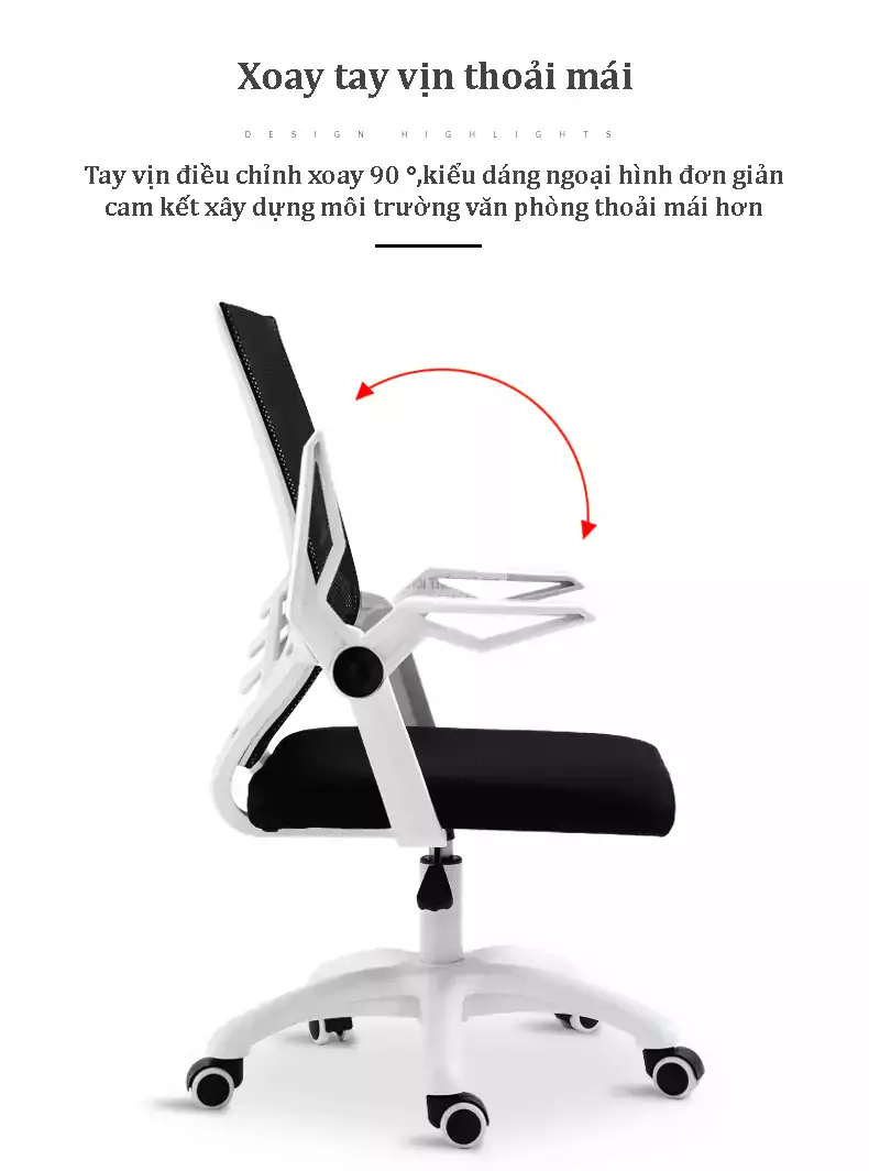 tay vịn điều chỉnh đa dạng của Ghế công thái học phong cách hiện đại SD116