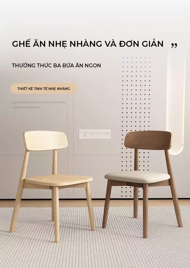 Ghế gỗ thiết kế tối giản, linh hoạt SD105