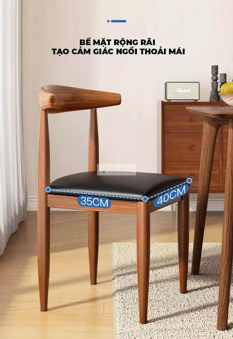 Ghế gỗ tự nhiên thiết kế tinh tế SD114 có bề mặt ghế rộng rãi