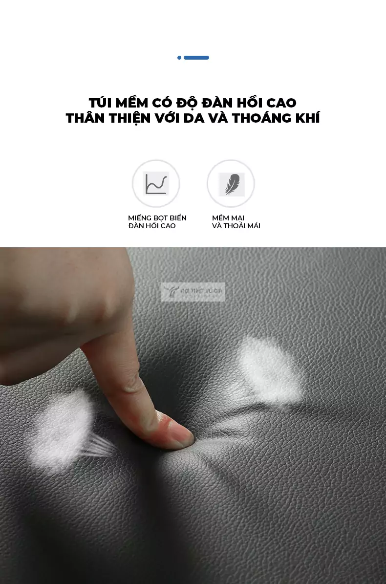 chi tiết chất liệu da của Ghế gỗ tự nhiên thiết kế tinh tế SD114