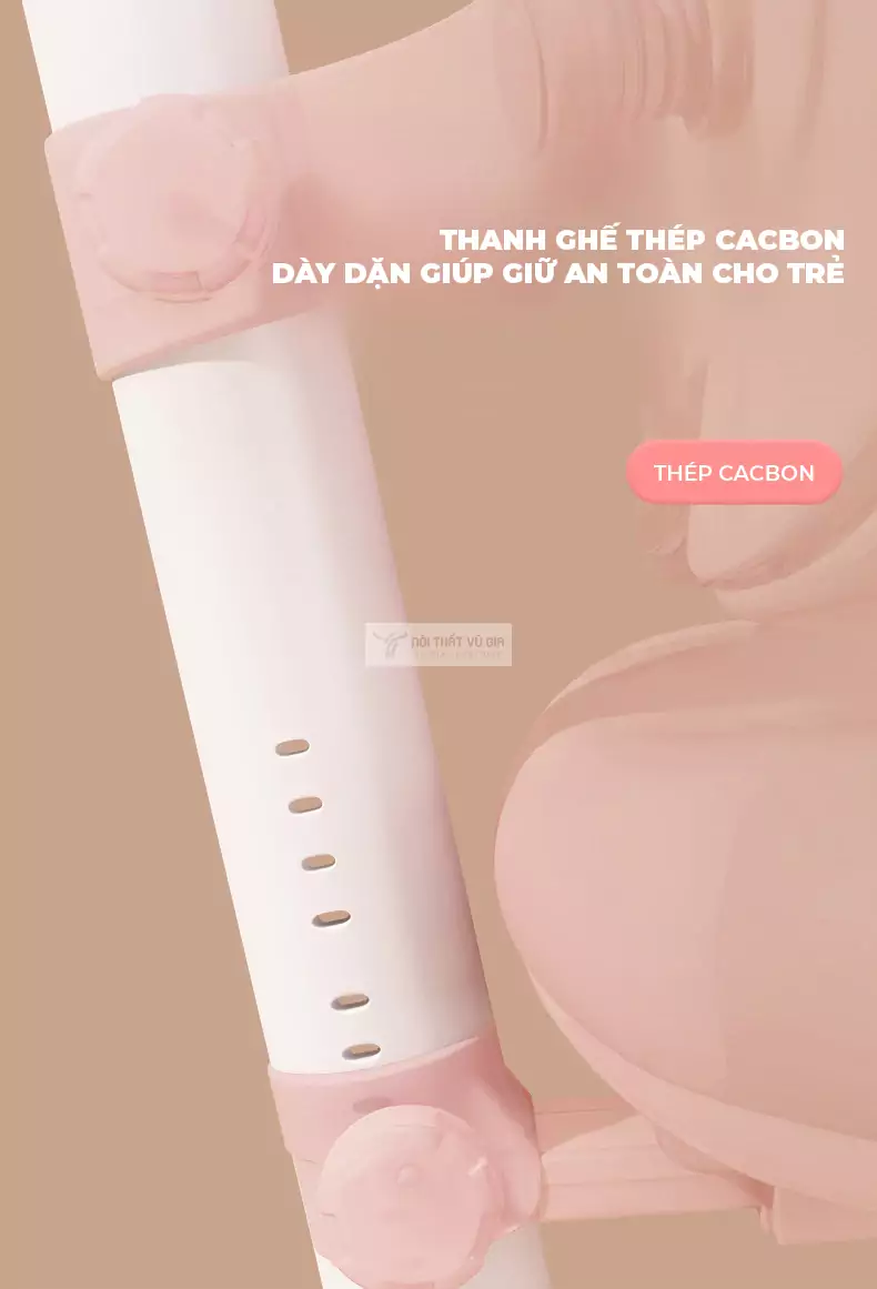 Ghế hoc sinh thiết kế thông minh SD111 sử dụng trụ ghế bằng kim loại chắc chắn, ổn định