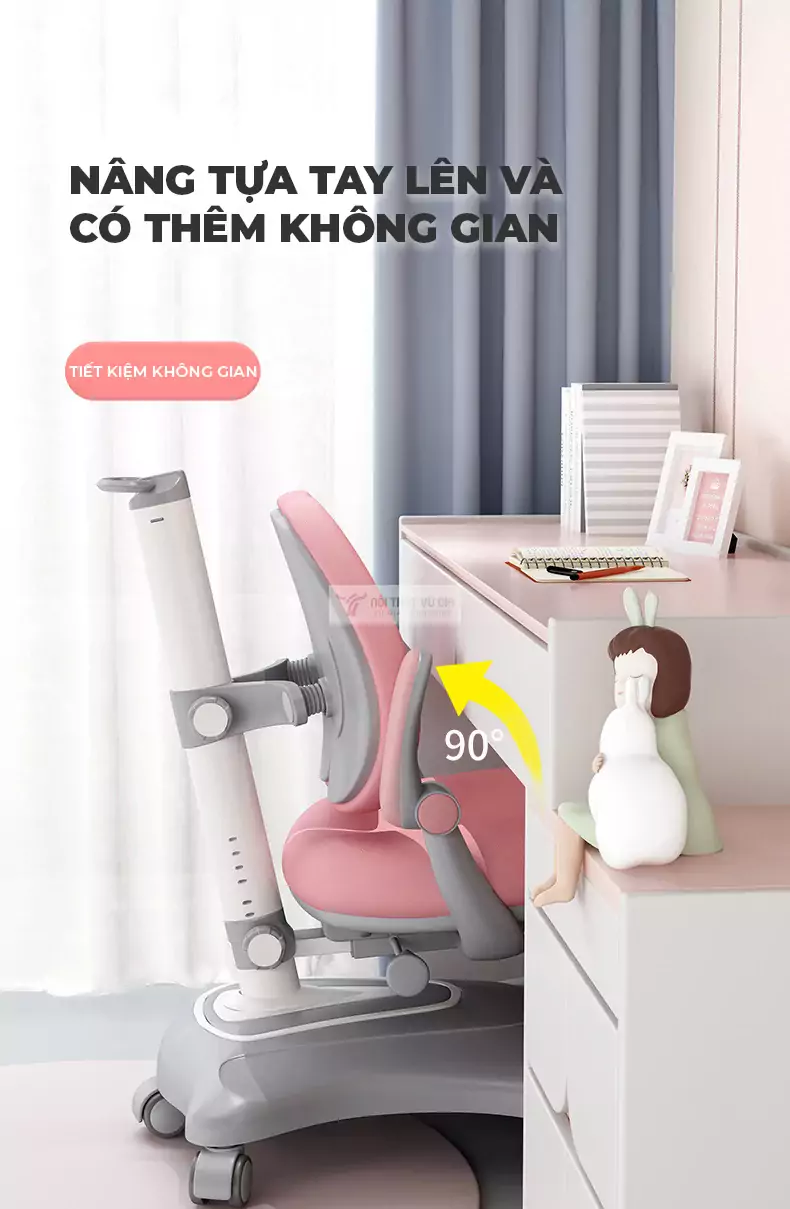 thiết kế tựa tay linh hoạt của Ghế hoc sinh thiết kế thông minh SD111