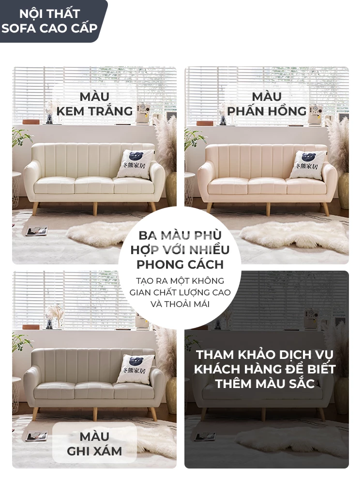 tùy chọn màu sắc của Ghế sofa phòng khách cao cấp SB16