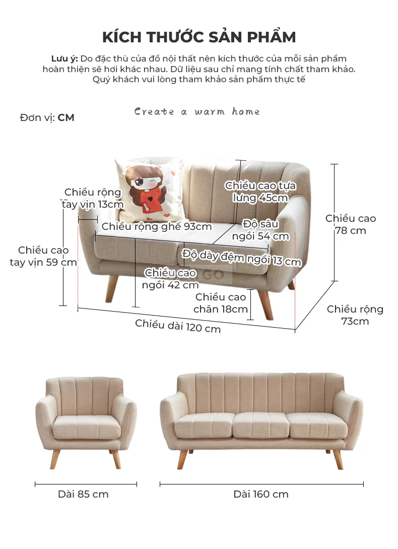 Ghế Sofa Phòng Khách Haigo SOF235