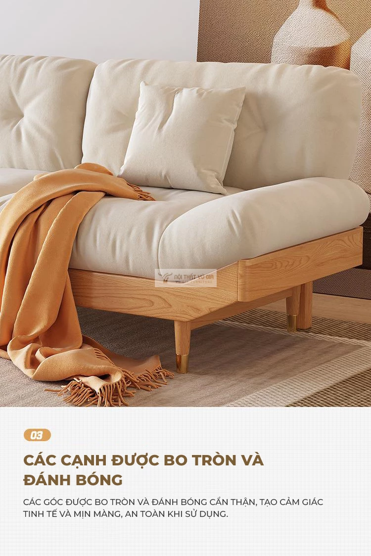 thiết kế tiện nghi của Ghế sofa phòng khách hiện đại SB13