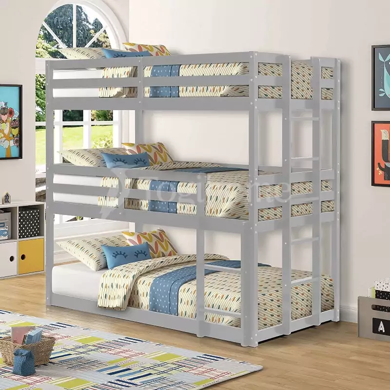 Giường ngủ 3 tầng trẻ em kiểu xếp chồng